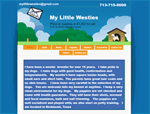 Tablet Screenshot of mylittlewesties.com